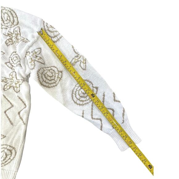 Cervelle Cardigan Sweater Women’s Large Abstract Geometric Embroidery VTG 90s - Picture 11 of 14